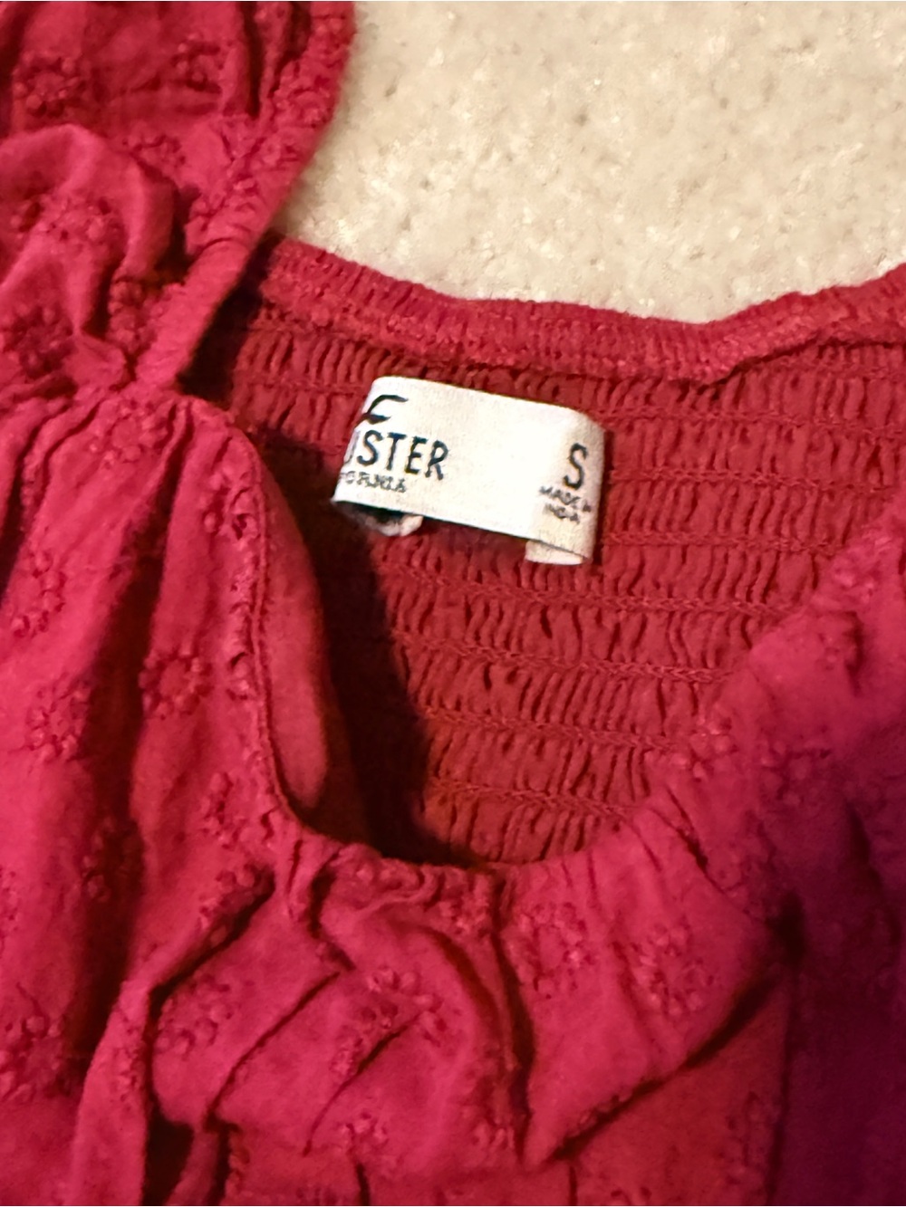 Hollister Raspberry Pink Ruffle Crop Tank - Picture 2 of 3